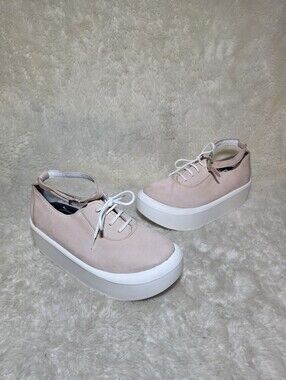 BELLY BUTTON Tokyo Bopper Pink Suede Ankle Strap Platform Oxfords BB-870 JP 22